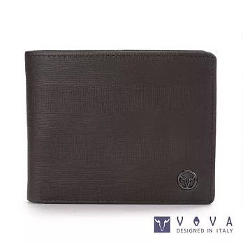 VOVA • 沃汎 - 印璽系列 4卡零錢袋AI紋皮夾- 咖啡色