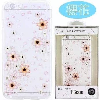 【奧地利水鑽】iPhone 6 /6s (4.7吋) 花系列保護軟套櫻花