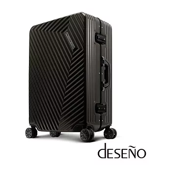 【U】Deseno - 細鋁框行李箱(五色可選)20吋 - 鈦灰