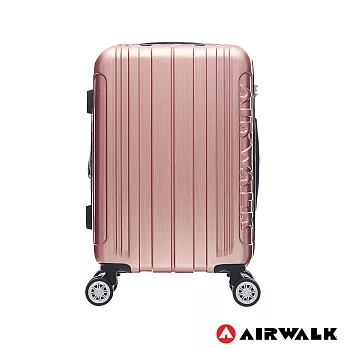 AIRWALK LUGGAGE - 棉花糖系列 拉絲ABS+PC 硬殼拉鍊20吋行李箱 - 玫瑰金20吋