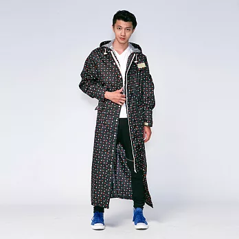 【RAINSTORY】紅白星光連身雨衣(XL號)