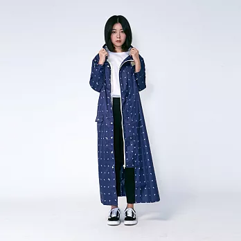 【RAINSTORY】航海圖連身甜美雨衣(L號)
