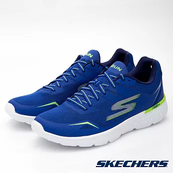 SKECHERS 男款 GO Run 400 慢跑鞋54355 BLGR / 美國品牌、透氣網布、避震、跑步US8男/藍