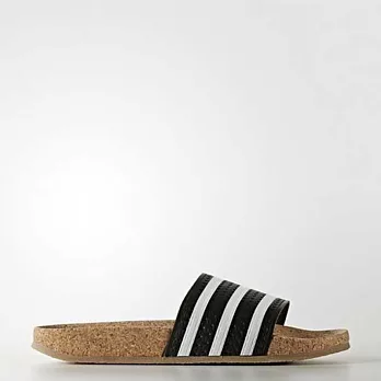 adidas ADILETTE CORK SLIDES W 軟木塞休閒經典復古款拖鞋女鞋【GT Company】JP22.5黑白