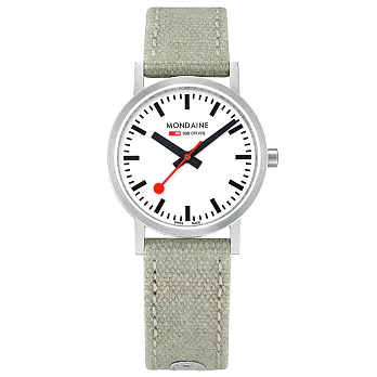 MONDAINE 瑞士國鐵Classic限量腕錶-30mm/霧銀