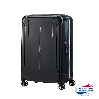 AT美國旅行者 25吋Technum防刮飛機輪可擴充TSA海關鎖行李箱(黑)