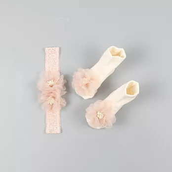 [日安朵朵]Tea Party 女嬰童髮飾童襪組胭脂莓果茶