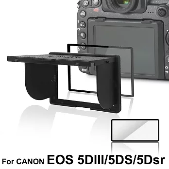 LARMOR V金屬邊框防爆鋼化玻璃相機保護貼附磁吸式遮光罩-Canon EOS 5DIII/5Ds/5Dsr專用