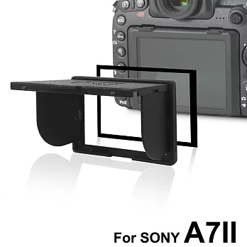 LARMOR V金屬邊框防爆鋼化玻璃相機保護貼附磁吸式遮光罩-SONY A7II專用