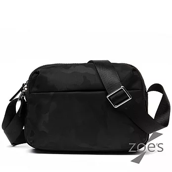 【Zoe’s】頂級防潑水迷彩牛津布 潮流設計隨身包(時尚黑)