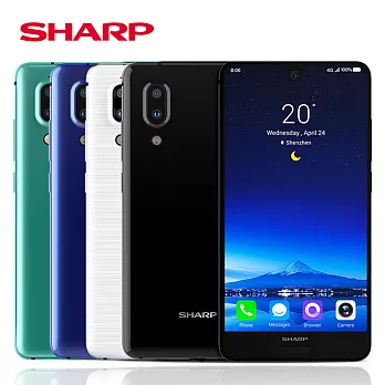 Sharp AQUOS S2(4G/64G版)異形全螢幕雙卡智慧機標配版※送手機支架※晶曜黑