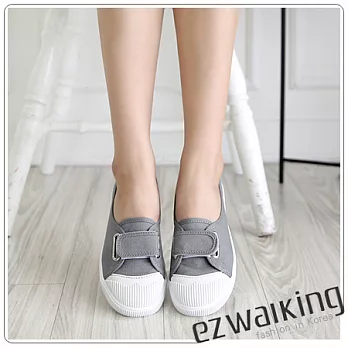 ezwalking{韓國女鞋}韓國輕便魔術粘休閒鞋-3色黑、白、灰