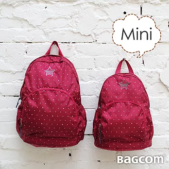 Bagcom Mini 無感星點迷你抗水後背包-紅色
