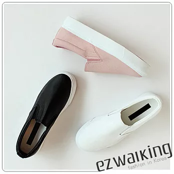 ezwalking{韓國女鞋}經典素面百搭休閒便鞋-3色黑、白、粉