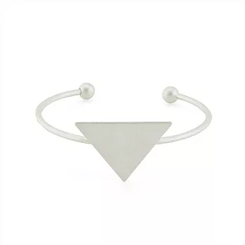 Snatch 三角幾何薄片手環-銀白 / Triangle Slice Bracelet - Silver