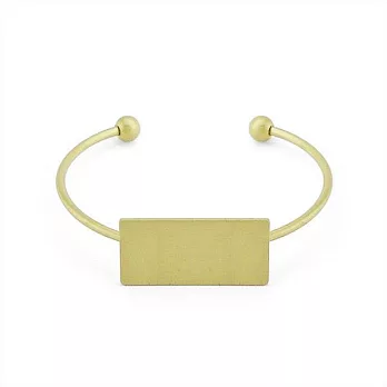 Snatch 方塊幾何薄片手環-霧金 / Rectangle Slice Bracelet - Gold
