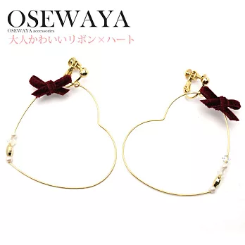 【日本Osewayaお世話や 】可愛大心耳環-PINK 粉