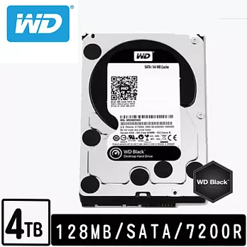 WD 威騰 黑標 4TB 3.5吋 SATAIII 硬碟 (WD4004FZWX)