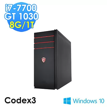 msi微星 Codex 3-026TW i7-7700 GT1030 WIN10 電競桌機