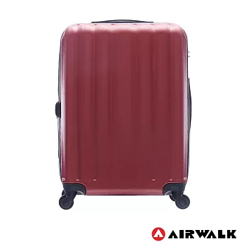AIRWALK LUGGAGE -海岸線系列 BoBo經濟款ABS硬殼拉鍊24吋行李箱 - 熱點紅24吋
