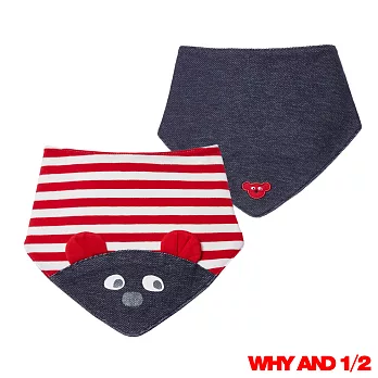 WHY AND 1/2 mini普普熊雙面戴圍兜 多色可選02紅色