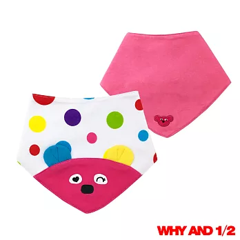 WHY AND 1/2 mini普普熊雙面戴圍兜 多色可選02白色