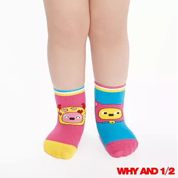 WHY AND 1/2 mini搞怪造型短襪 防滑襪 多色可選02桃紅