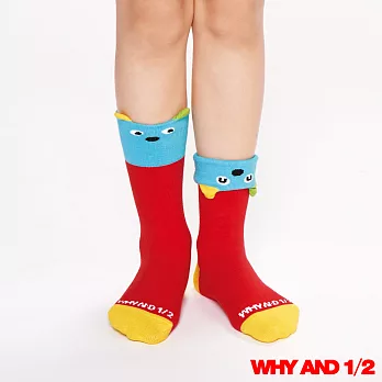 WHY AND 1/2 中長襪可反摺成短襪 多色可選01紅色