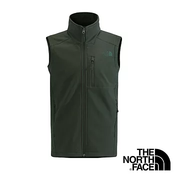 【The North Face】男 WINDWALL 防風背心S青藤綠