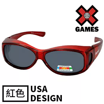 【XGAMES護目套鏡】1081-C4 雙重防護偏光太陽眼鏡/護目鏡/防風鏡(中版/紅色)