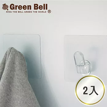 GREEN BELL綠貝 EASY-HANG透明無痕掛勾-大掛勾(二入組)