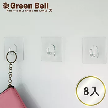 GREEN BELL綠貝 EASY-HANG透明無痕掛勾-小掛勾(八入組)