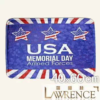 【羅蘭絲相框】USA柔毛印花止滑地墊 浴室墊 腳踏墊 防滑地墊(40x60cm)