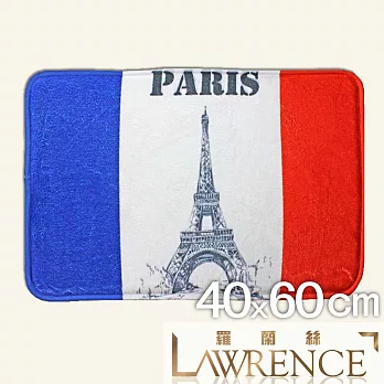 【羅蘭絲相框】PARIS柔毛印花止滑地墊 浴室墊 腳踏墊 防滑地墊(40x60cm)