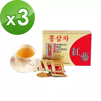 金蔘-6年根韓國高麗紅蔘茶(50包/盒,共3盒)加贈蔘芝王2瓶