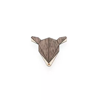 BEWOODEN - 捷克 手作木製 Doe Brooch 羚羊胸針