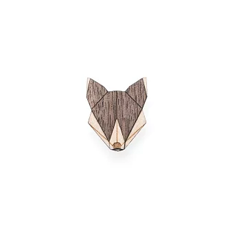 BEWOODEN - 捷克 手作木製 Wolf Brooch 狼胸針