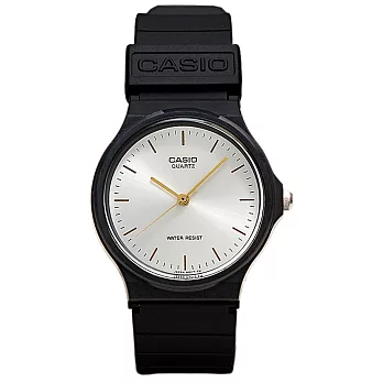 CASIO 卡西歐MQ-24極簡時尚指針中性錶 - 銀面金針