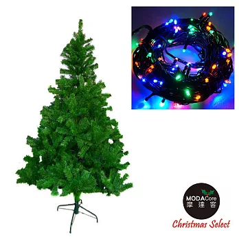 【摩達客】台灣製 4尺/4呎(120cm)豪華版綠聖誕樹(不含飾品組)+100燈LED燈1串四彩光