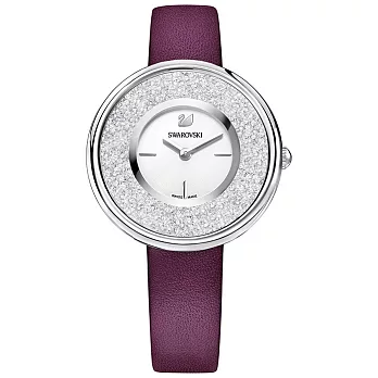 施華洛世奇SWAROVSKI 水晶女王降臨時尚優質秀麗腕錶-紫色-5295355