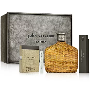 John Varvatos 工匠藤編男性香氛禮盒(淡香水125ml+隨行香氛17ml+針管1.5ml)