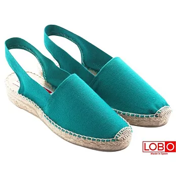 【LOBO】西班牙百年品牌Sandalia楔型低跟草編鞋-綠色EU42綠色