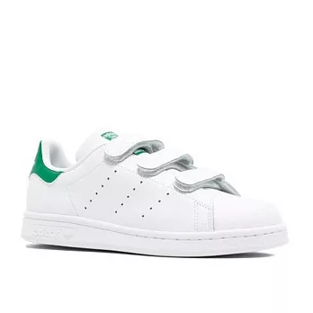 Adidas Stan Smith J 女鞋大童魔鬼氈運動休閒慢跑鞋 S82702【GT Company】JP22白綠