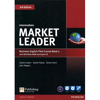 Market Leader 3/e (Intermediate) Flexi Course Book 2 with DVD-ROM/1片 and Audio CD/1片