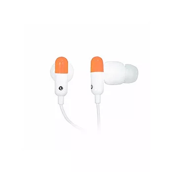 彩色膠囊耳塞式耳機【橘色】橘色膠囊