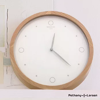 【Pethany+Larsen】實心圓 原木丹麥風時鐘