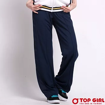 【TOP GIRL】TOP GIRL甜心針織運動長褲-女(深海藍)S深海藍