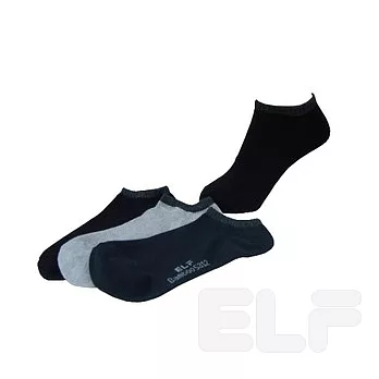 ELF 竹炭船形除臭襪－節色- 黑/深灰/淺灰 共6雙入 (5312)
