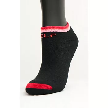 ELF 彩色船形氣墊襪-黑/白/中灰 共6雙入 (6432)