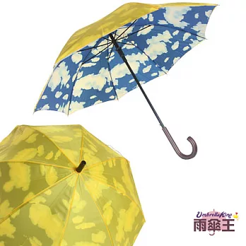 【雨傘王】BigRed天空之傘-黃色☆雙層傘布 防曬加倍 自動直傘